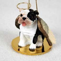 Raining Cats and Dogs | Bulldog Angel Christmas Ornament