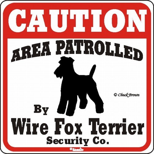 Raining Cats and Dogs | Wire Fox Terrier Cution Sign