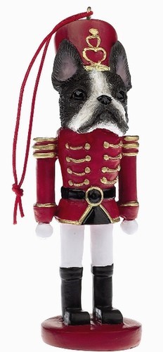 Raining Cats and Dogs | Boston Terrier Nutcracker Christmas Ornament
