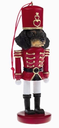 Raining Cats and Dogs | Dachshund Black and Tan Nutcracker Christmas Ornament