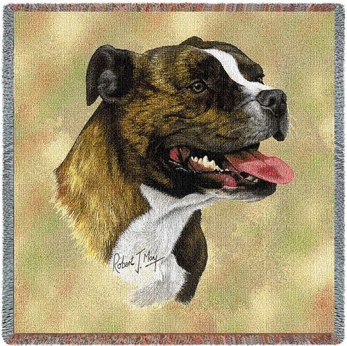 Raining Cats and Dogs | Staffordshire Bull Terrier Throw