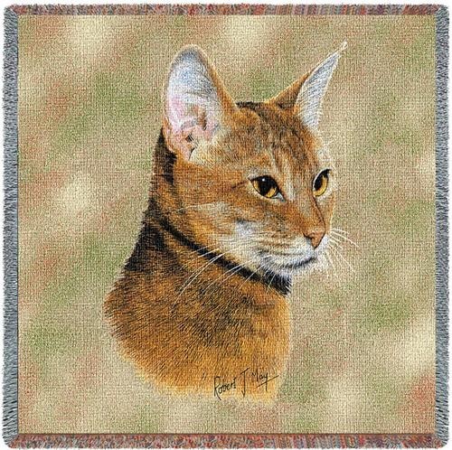 Raining Cats and Dogs |Abyssinian Cat Blanket Throw