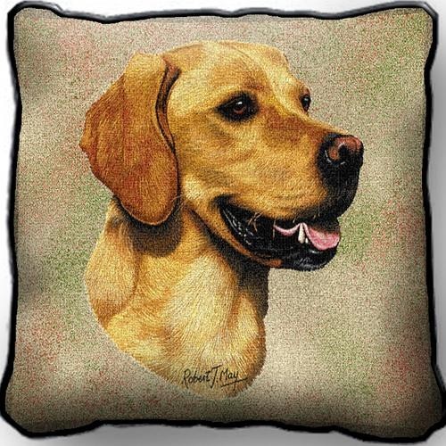 Raining Cats and Dogs | Golden Retriever Tapestry Pillow Cover, Made in the USA