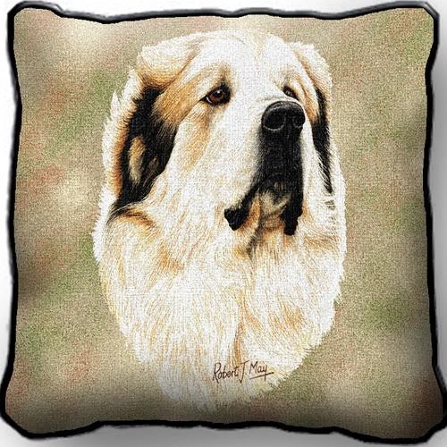 Raining Cats and Dogs | Great Pyrenees Tapestry Pillow Cover, Made in the USA