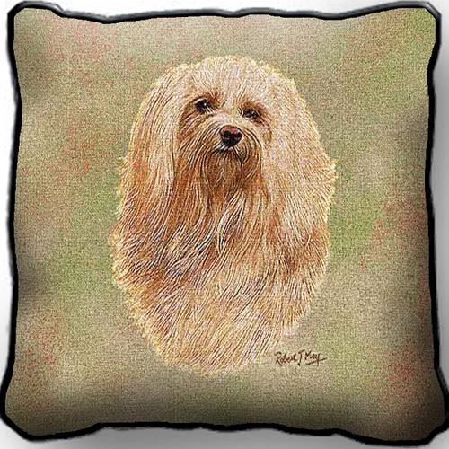 Raining Cats and Dogs | Havanese Tapestry Pillow Cover, Made in the USA