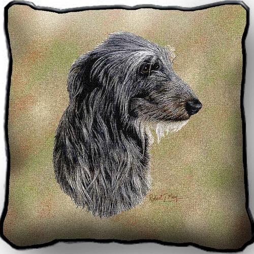 Raining Cats and Dogs | Scottish Deerhound Tapestry Pillow, made in the USA