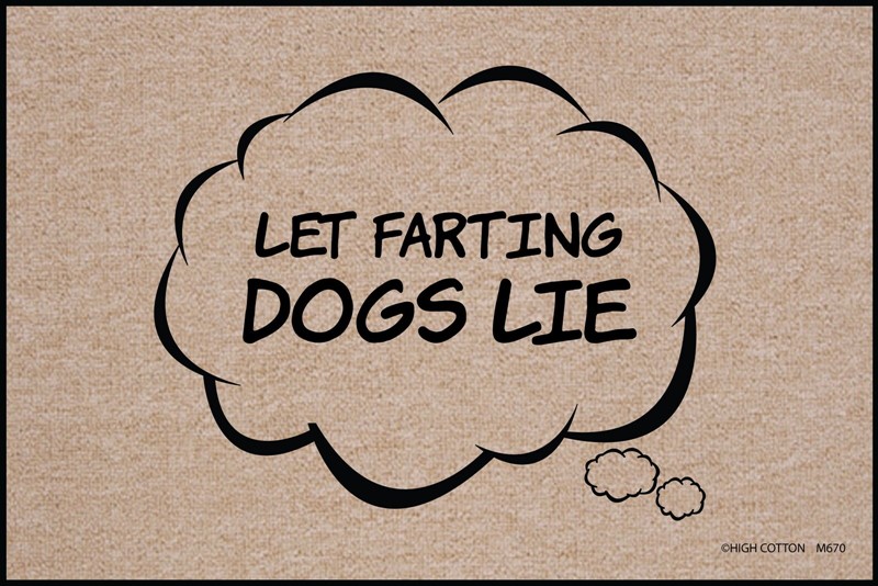 Raining Cats and Dogs | Let Farting Dogs Lie Door Mat