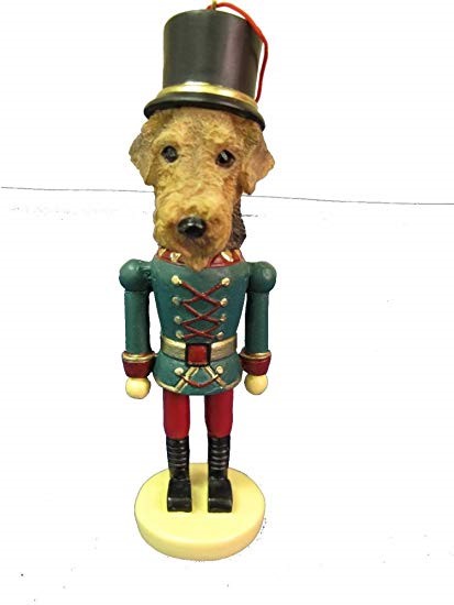 Raining Cats and Dogs | Airedale Terrier Nutcracker Christmas Ornament