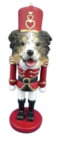 Raining Cats and Dogs | Australian Shepherd Nutcracker Christmas Ornament