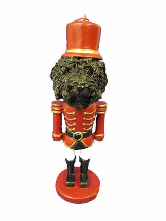 Raining Cats and Dogs | Labradoodle Nutcracker Christmas Ornament