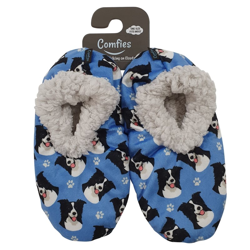 Raining Cats and Dogs | Border Collie Comfies Slippers