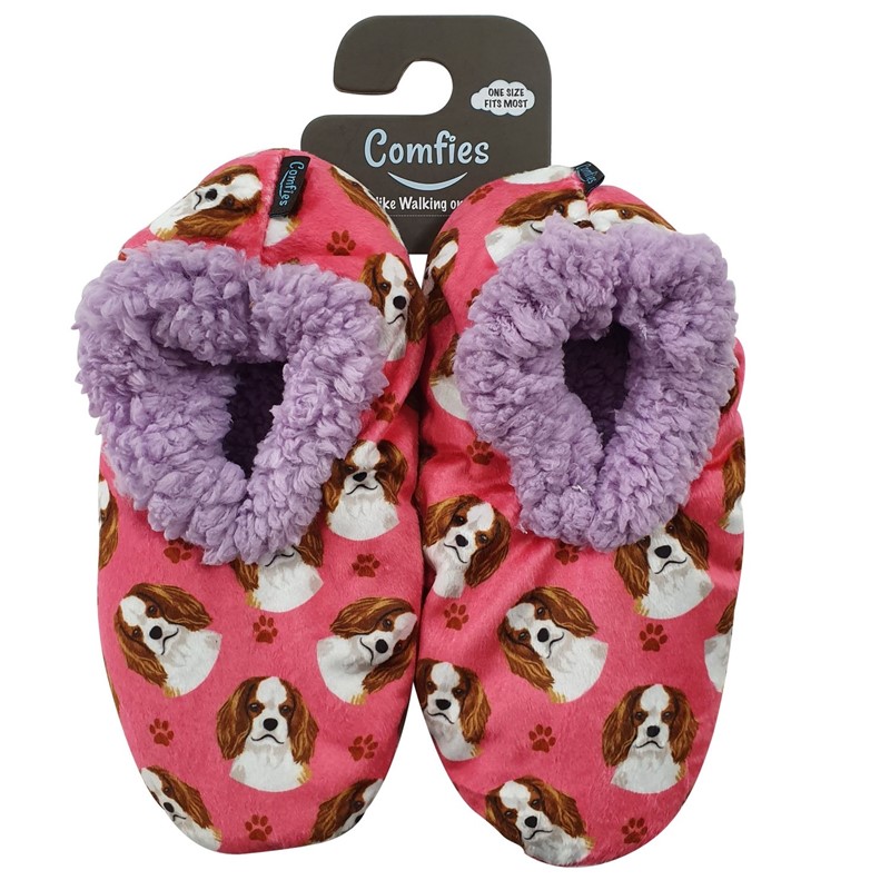 Raining Cats and Dogs | Cavalier King Charles Comfies Slippers