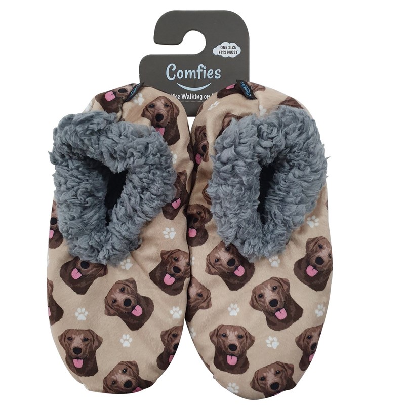 Raining Cats and Dogs | Labrador Retriever Chocolate Comfies Slippers