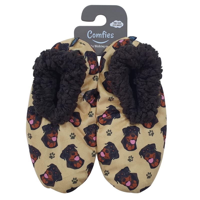 Raining Cats and Dogs | Rottweiler Comfies Slippers