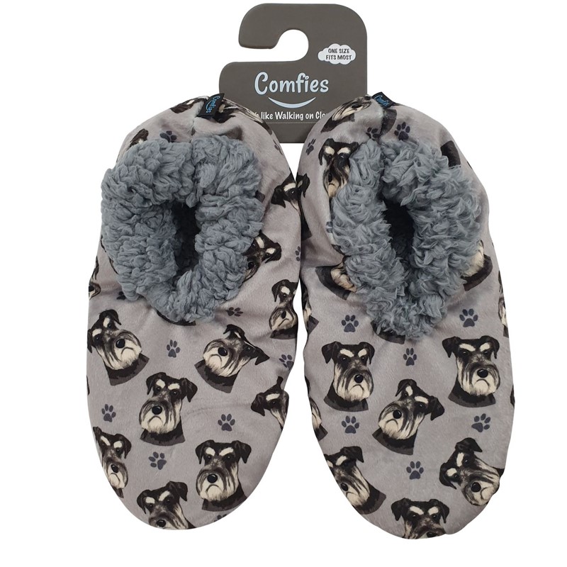 Raining Cats and Dogs | Schnauzer Comfies Slippers