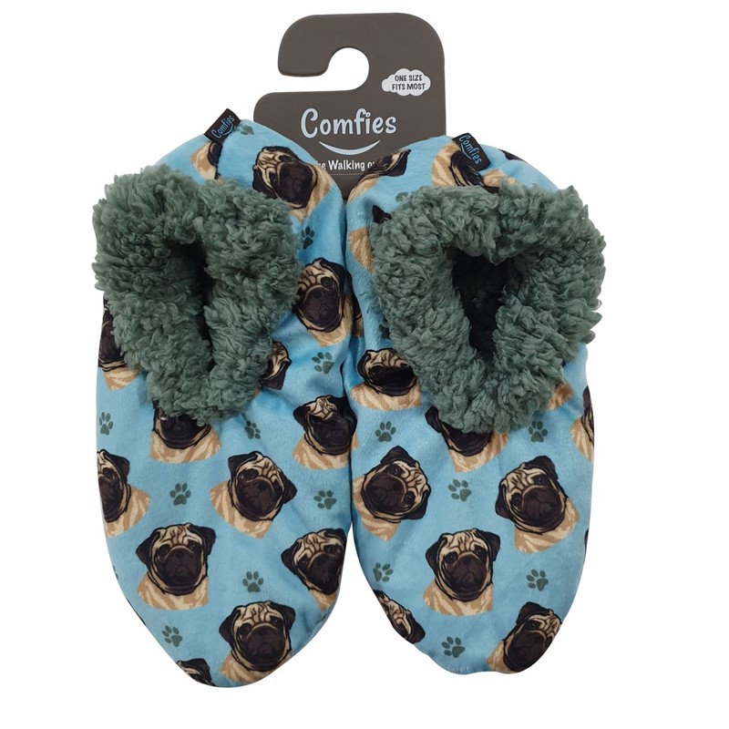 Raining Cats and Dogs | Pug Comfies Slippers