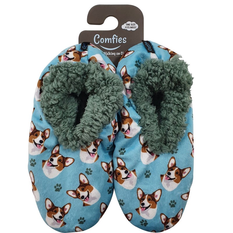 Raining Cats and Dogs | Welsh Corgi Comfies Slippers