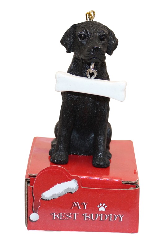 Raining Cats and Dogs | Labrador Black Best Buddy Dog Breed Christmas Ornaments