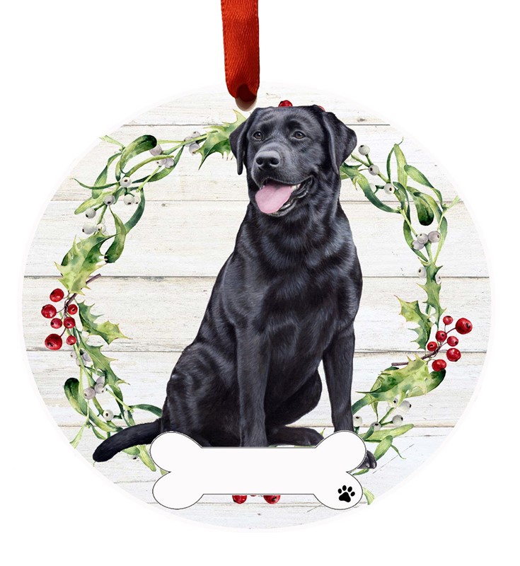 Raining Cats and Dogs | Black Labrador Retriever Christmas Ornament