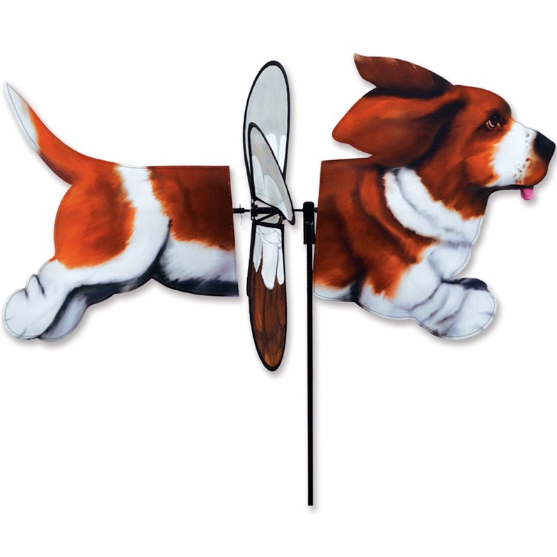 Raining Cats and Dogs | Basset Hound Deluxe Dog Garden Spinner