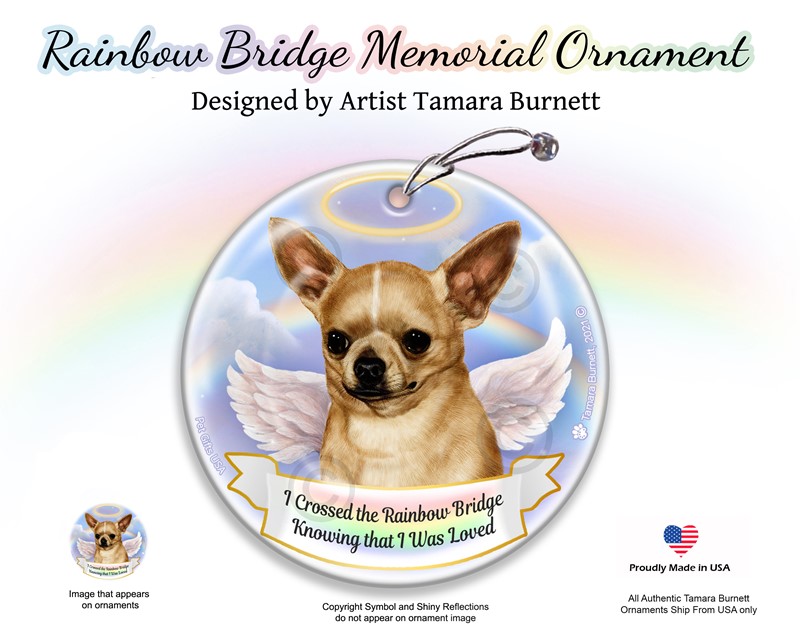 Raining Cats and Dogs | Chihuahua Dog Rainbow Bridge Memorial Ornament