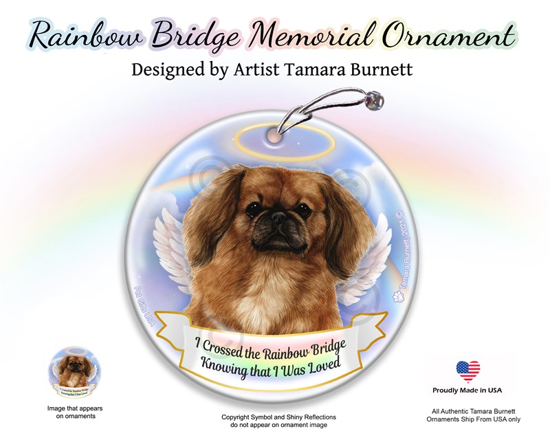 Raining Cats and Dogs |Pekingese Rainbow Bridge Memorial Ornament
