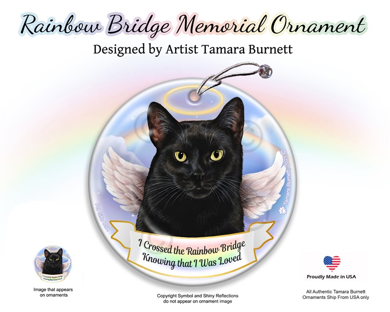 Raining Cats and Dogs | Black Cat Memorial Ornament