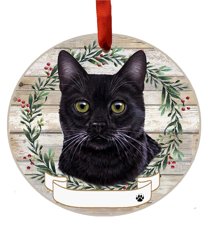 Raining Cats and Dogs | Black Cat Breed Christmas Ornament
