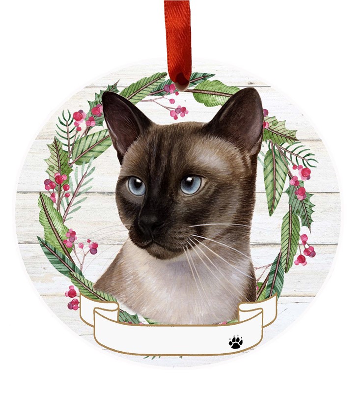 Raining Cats and Dogs | Siamese Cat Breed Christmas Ornament