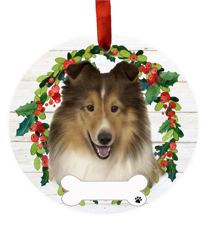 Raining Cats and Dogs | Shetland Sheepdog Christmas Ornament
