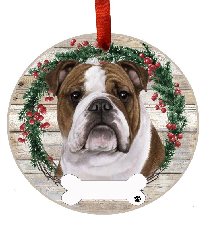 Raining Cats and Dogs |Bulldog Christmas Ornament