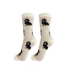 Raining Cats and Dogs |Dachshund Socks Black