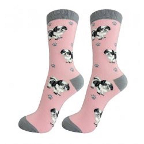 Raining Cats and Dogs |Shih Tzu-Black and White-Socks