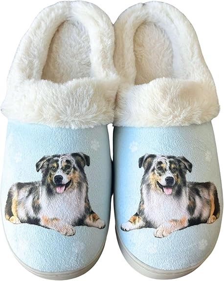 Raining Cats and Dogs | Australian Shepherd Snuggs Memory Foam Slippers