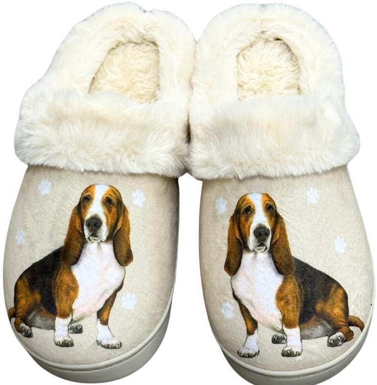 Raining Cats and Dogs | Basset Hound Snuggs Memory Foam Slippers