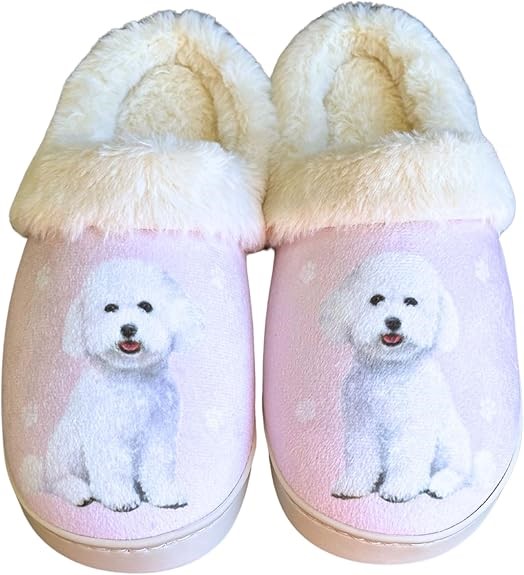 Raining Cats and Dogs | Bichon Friese Snuggs Memory Foam Slippers