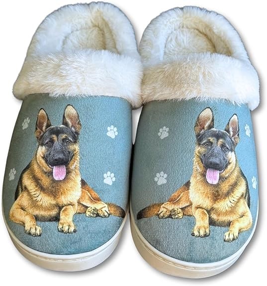Raining Cats and Dogs | German Shepherd Memory Foam Snuggs Slippers