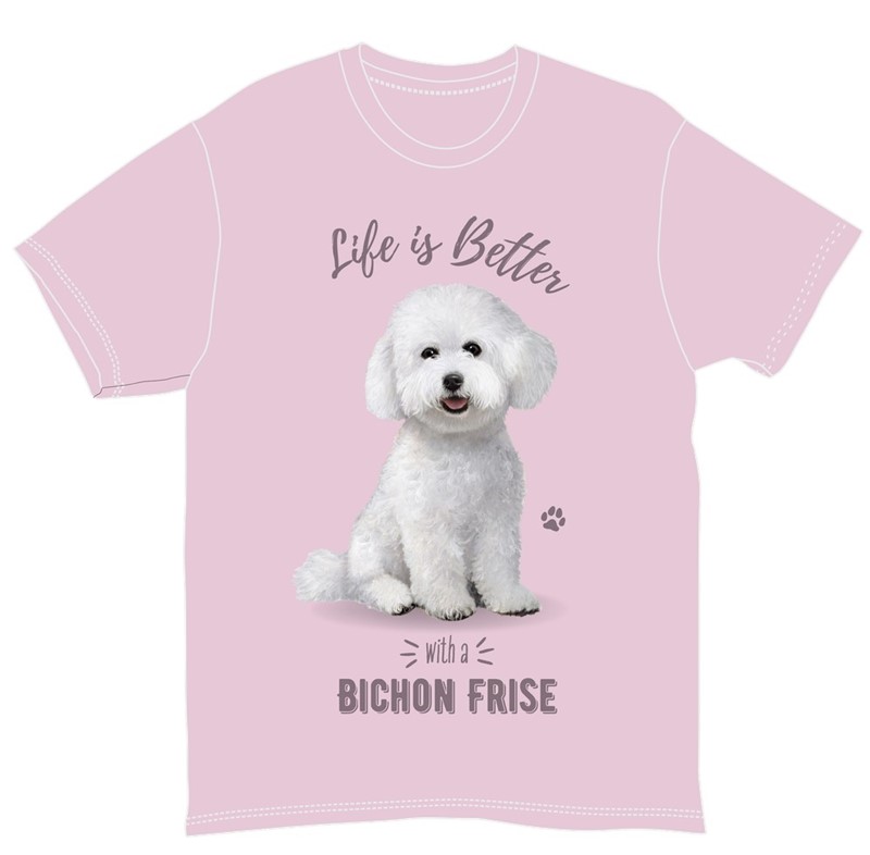 Raining Cats and Dogs | Life is Better with a Bichon Frise T-Shirt