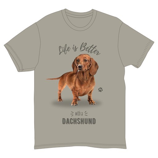 Raining Cats and Dogs | Life is Better with a Red Dachshund T-Shirt