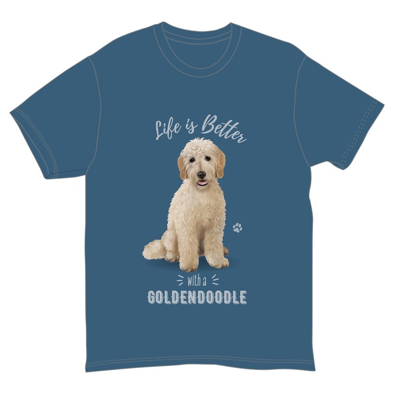 Raining Cats and Dogs | Life is Better Goldendoodle T-Shirt