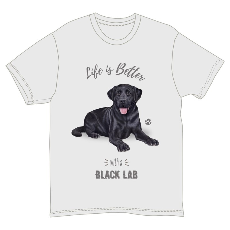 Raining Cats and Dogs | Life is Better with a Black Labrador Retriever T-Shirt