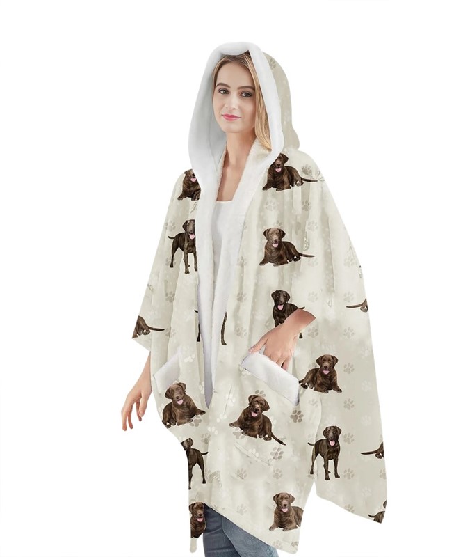 Raining Cats and Dogs |Snugg Labrador Retriever, Chocolate, Blanket Hoodie