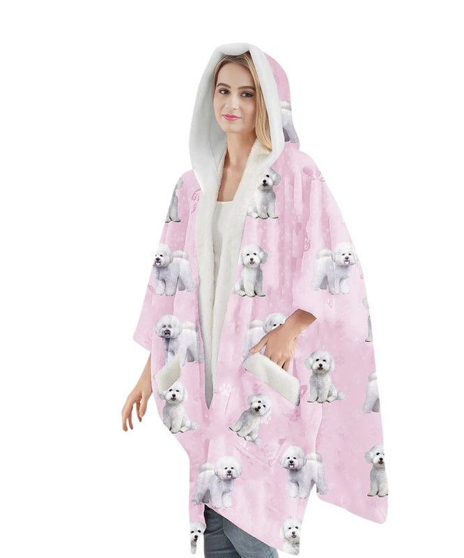 Raining Cats and Dogs |  Bichon Frise Snuggs Blanket Hoodie