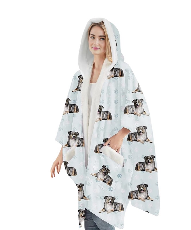 Raining Cats and Dogs |Snugg Australian Shepherd Blanket Hoodie