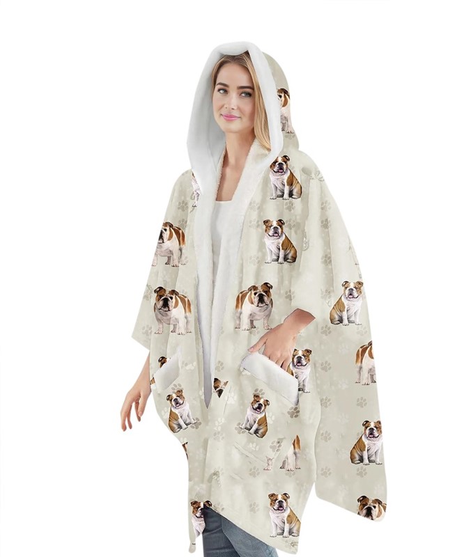 Raining Cats and Dogs | Bulldog Snuggs Blanket Hoodie