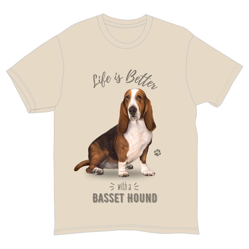 Raining Cats and Dogs |Life is Better Basset Hound T-Shirts