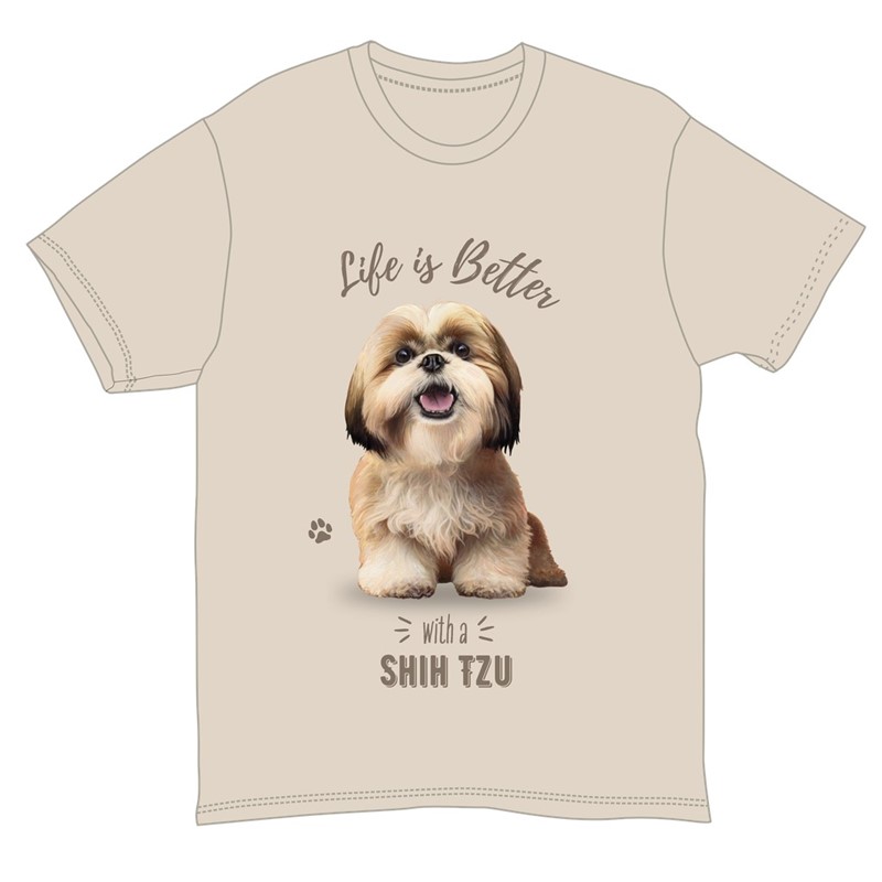 Raining Cats and Dogs |Life is Better Shih Tzu-Tan, T-Shirts