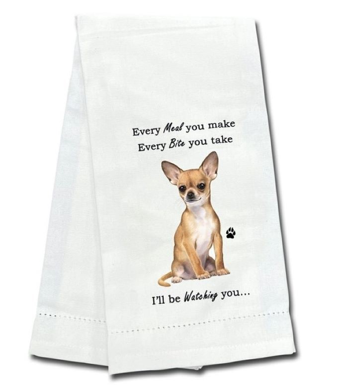 Raining Cats and Dogs | Chihuahua Kitchen Towel, I'll Be Watching You