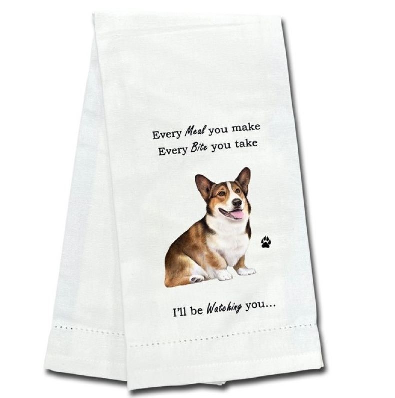 Raining Cats and Dogs | Welsh Corgi Kitchen Towel, I'll Be Watching You