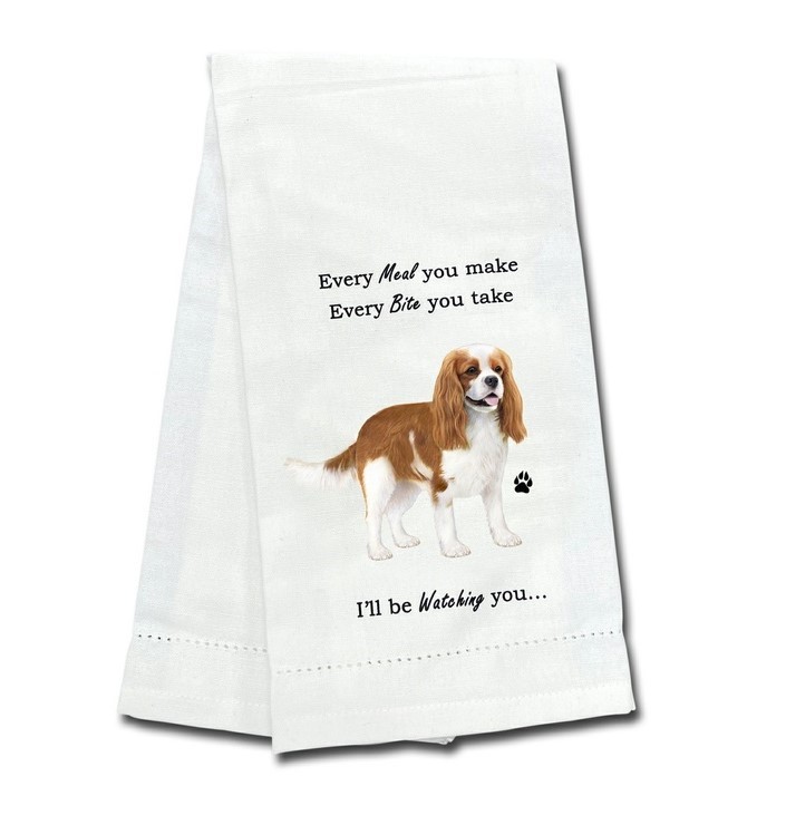 Raining Cats and Dogs | Cavalier King Charles Kitchen Towel, I'll Be Watching You